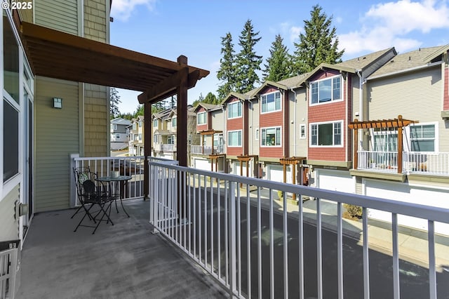 balcony with a residential view