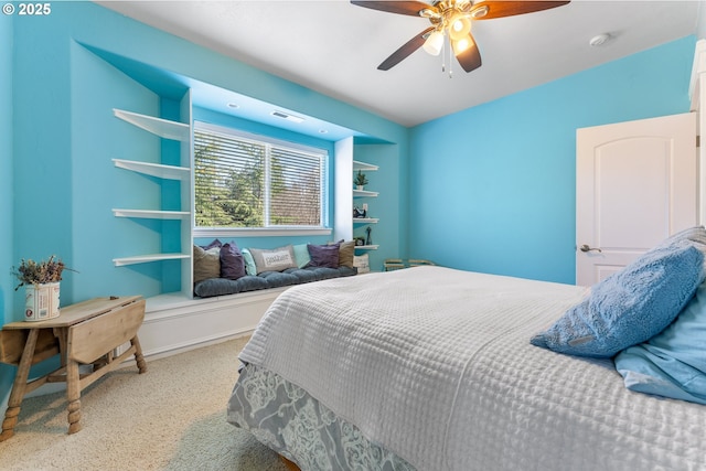 2709 Jerome Prairie Rd, Grants Pass, OR 97527 - carpeted bedroom with a ceiling fan