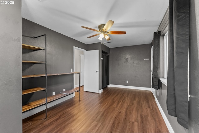 15263 Oceanview Dr, Brookings, OR 97415 - unfurnished bedroom featuring wood finished floors and ceiling fan