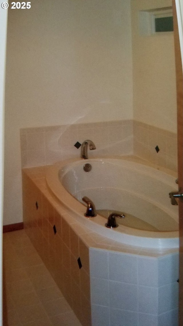 755735 Bluff Ave, Bandon, OR 97411 - full bathroom featuring a garden tub and tile patterned flooring