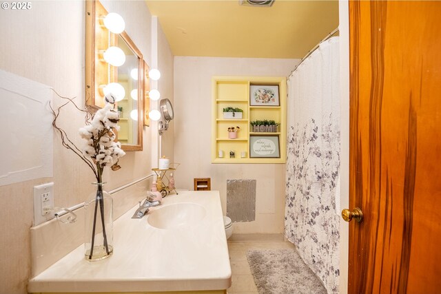 4160 Willhi St, Eugene, OR 97402 - bathroom with tile patterned floors, vanity, toilet, and walk in shower