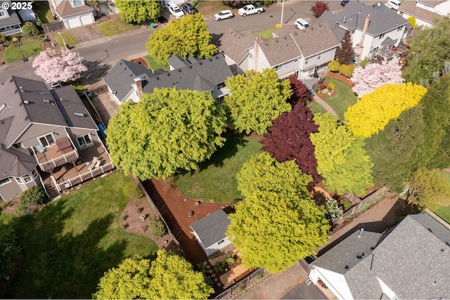 aerial view featuring a residential view