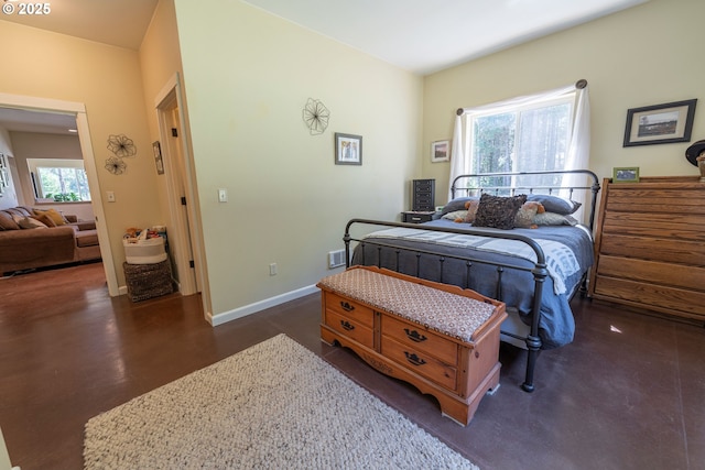 94986 Thetford Ln, Marcola, OR 97454 - bedroom with finished concrete flooring and baseboards