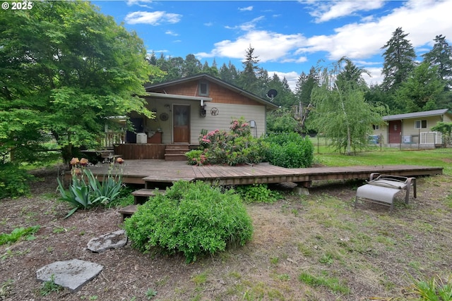 86680 Territorial Hwy, Veneta, OR 97487 - rear view of property featuring a deck