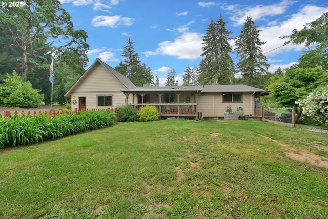 86680 Territorial Hwy, Veneta, OR 97487 - back of property with a lawn and a porch