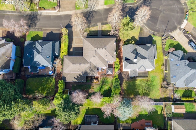 birds eye view of property featuring a residential view