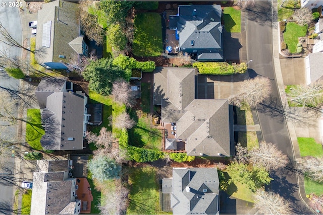 bird's eye view with a residential view