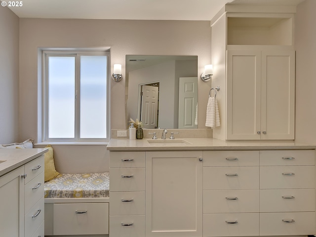 bathroom featuring plenty of natural light and vanity