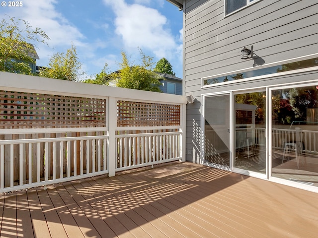 view of wooden deck