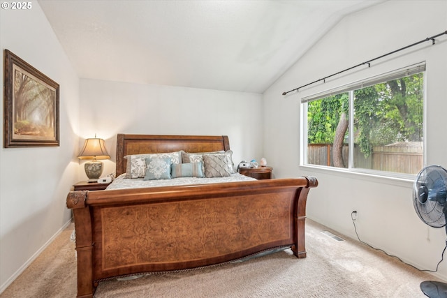 19030 SW Pike Ln, Beaverton, OR 97078 - bedroom featuring vaulted ceiling and light carpet