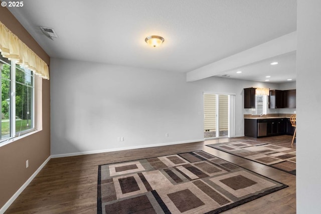 2344 SE 16th Aly, Gresham, OR 97080 - unfurnished living room with recessed lighting and wood finished floors