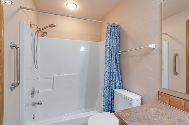 2176 SE 63rd Ave, Hillsboro, OR 97123 - bathroom with shower / bath combination with curtain, vanity, and toilet