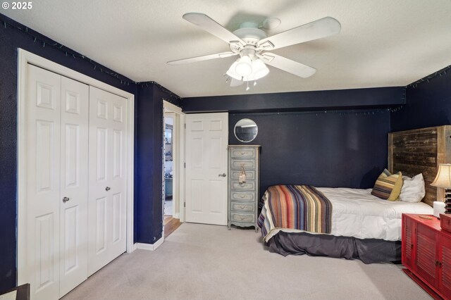 15785 SW Bull Mountain Rd, Portland, OR 97224 - carpeted bedroom with a closet and a ceiling fan