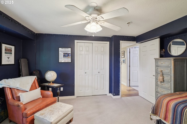 15785 SW Bull Mountain Rd, Portland, OR 97224 - sitting room with a ceiling fan, light carpet, and baseboards