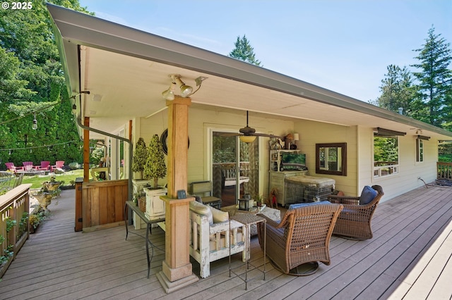 15785 SW Bull Mountain Rd, Portland, OR 97224 - wooden terrace featuring an outdoor hangout area