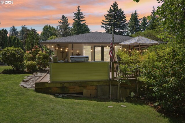 15785 SW Bull Mountain Rd, Portland, OR 97224 - back of property with a yard
