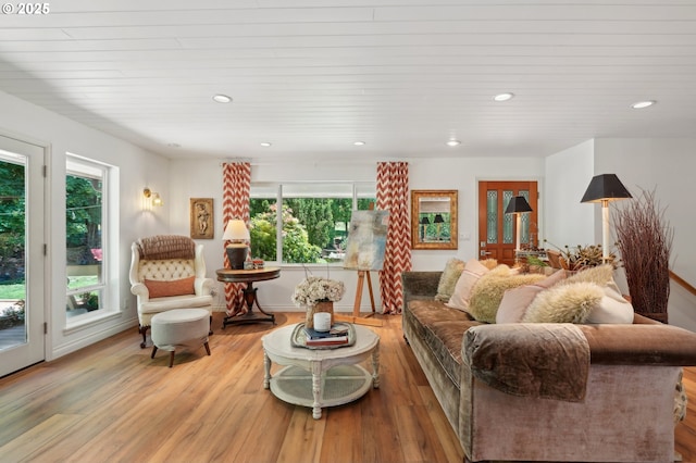 15785 SW Bull Mountain Rd, Portland, OR 97224 - living area with healthy amount of natural light, light wood-type flooring, and recessed lighting