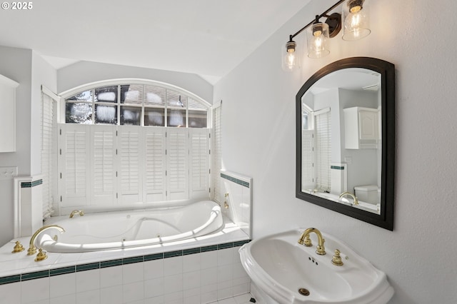 243 N 30th Ct, Cornelius, OR 97113 - full bathroom with a sink and a jetted tub