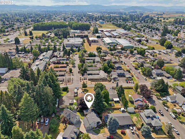243 N 30th Ct, Cornelius, OR 97113 - aerial view of property's location featuring mountains and nearby suburban area