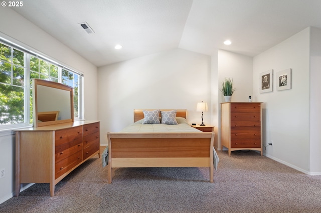 17146 SE 23rd Dr Unit 20, Vancouver, WA 98683 - bedroom with carpet floors, lofted ceiling, baseboards, and recessed lighting