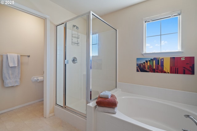 17146 SE 23rd Dr Unit 20, Vancouver, WA 98683 - full bath featuring a stall shower, a garden tub, and baseboards