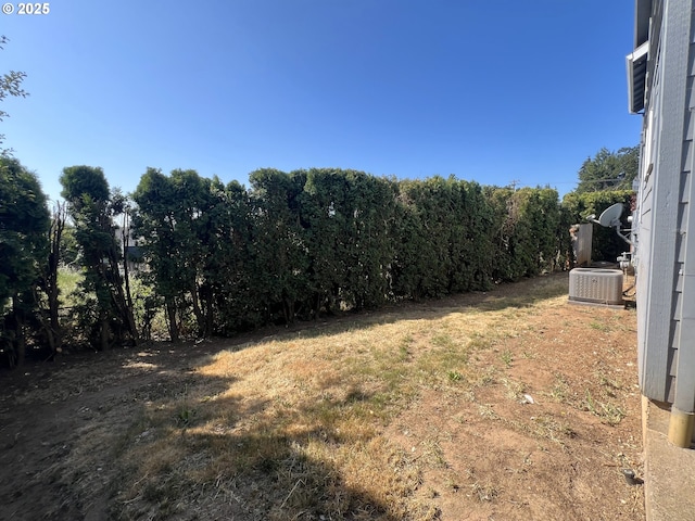 view of yard with central AC unit