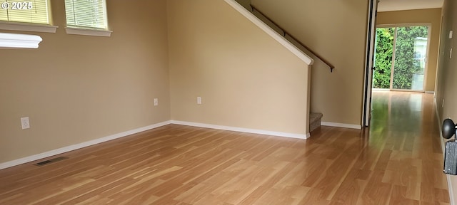 interior space featuring light wood-type flooring