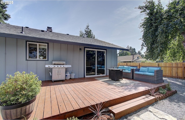 11204 NE 85th Cir, Vancouver, WA 98662 - wooden terrace featuring an outdoor living space and a grill
