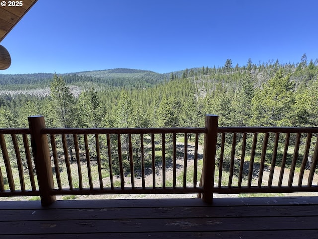 44552 Red Boy Rd, Granite, OR 97877 - wooden deck featuring a view of trees