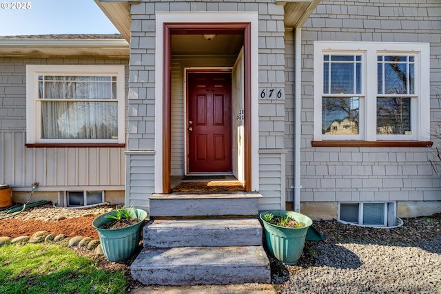 view of doorway to property