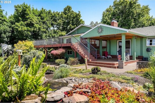 41266 Manitau Rd SE, Stayton, OR 97383 - view of front of property with a chimney and stairway