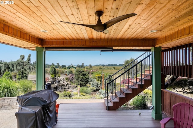 41266 Manitau Rd SE, Stayton, OR 97383 - wooden deck featuring stairs and grilling area