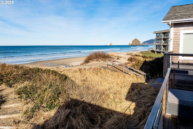 water view featuring a view of the beach