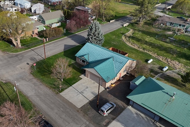 drone / aerial view with a residential view