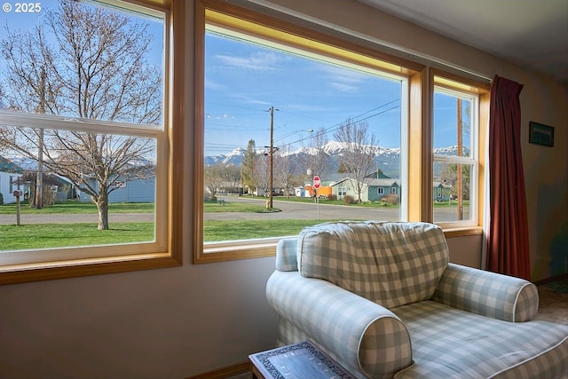 living area with a wealth of natural light
