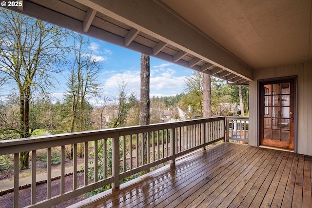 view of wooden deck