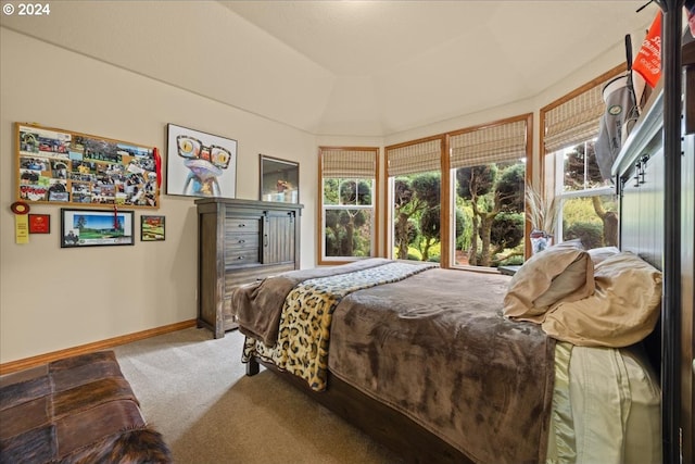 bedroom with carpet and baseboards
