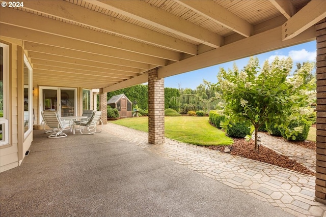 view of patio featuring outdoor dining space
