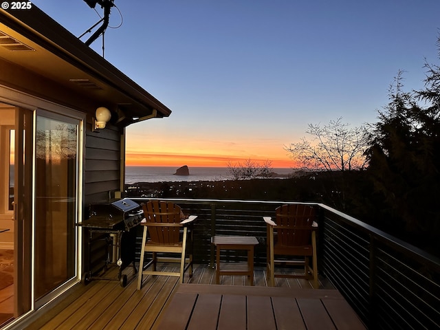 35445 Topping Rd, Pacific City, OR 97135 - deck with a grill and a water view