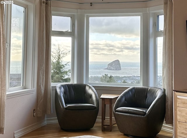 35445 Topping Rd, Pacific City, OR 97135 - sitting room with baseboards and wood finished floors