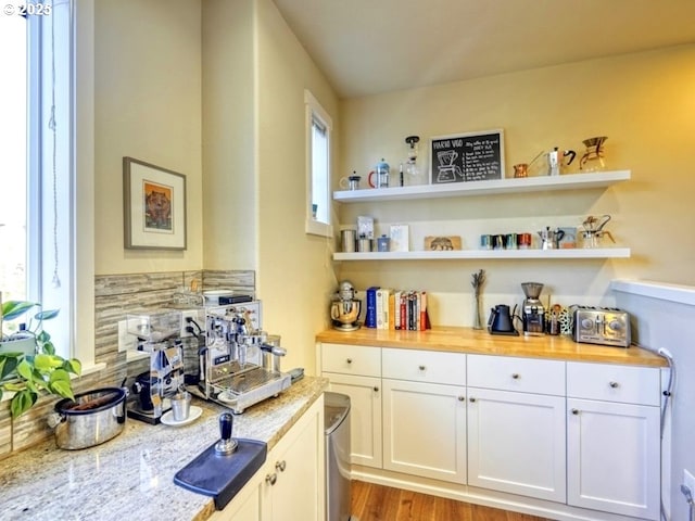 bar with tasteful backsplash
