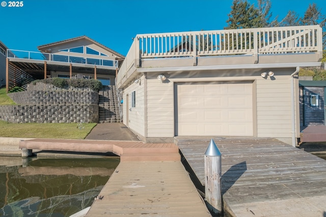 view of dock area