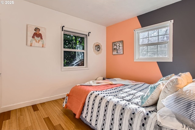 bedroom featuring light hardwood / wood-style floors