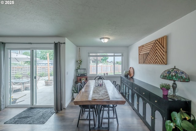 2261 Fulton Pl SE, Albany, OR 97322 - dining room featuring plenty of natural light, a textured ceiling, and wood finished floors