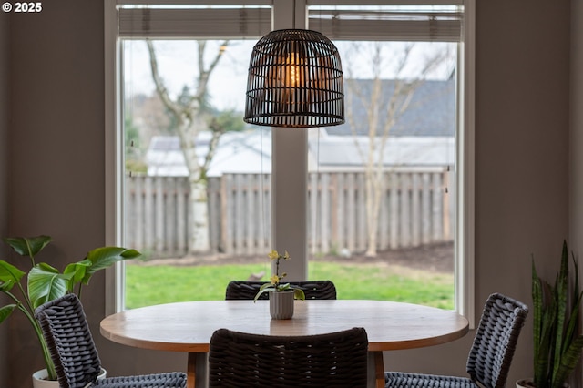 view of dining space