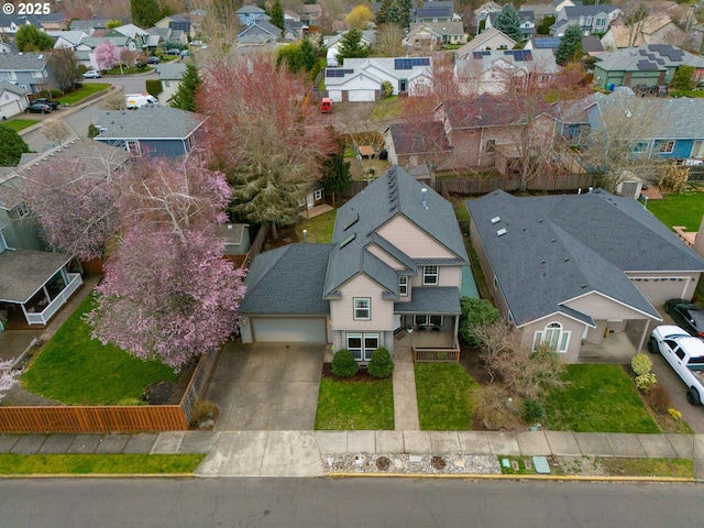 drone / aerial view featuring a residential view