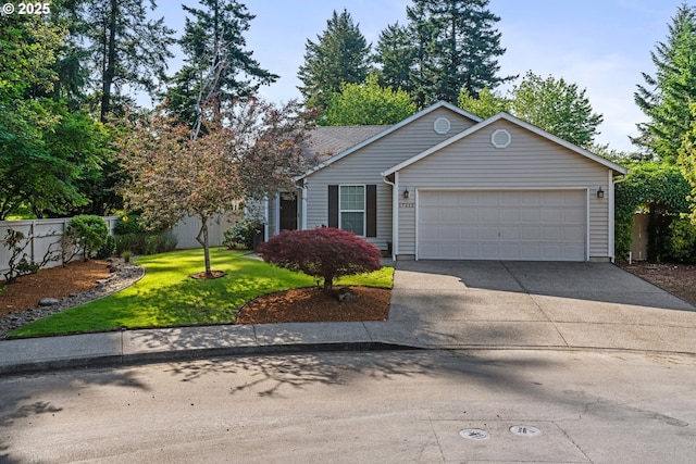 17212 SE 25th Way, Vancouver, WA 98683 - ranch-style home with driveway, an attached garage, and a front lawn