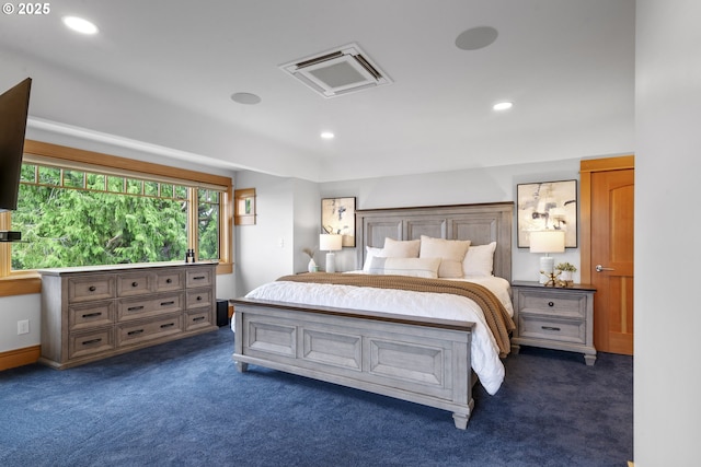 7506 SE Evergreen Hwy, Vancouver, WA 98664 - bedroom with dark carpet and recessed lighting