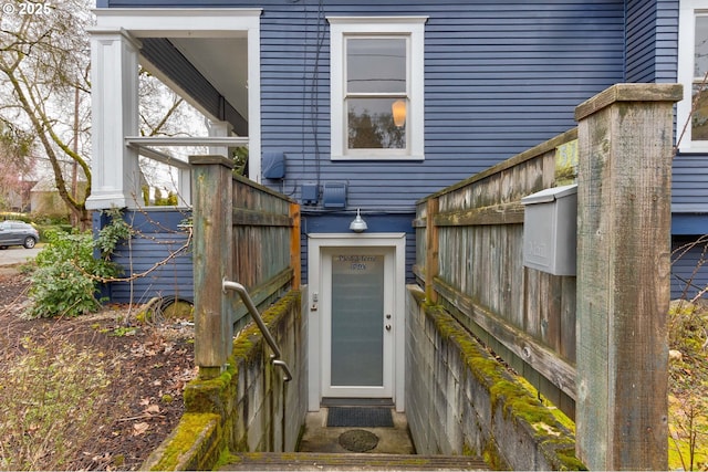 view of doorway to property