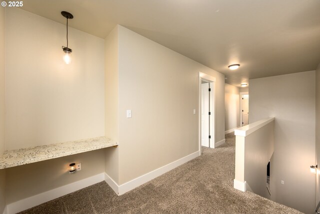 625 Brady Ln, Roseburg, OR 97471 - corridor featuring carpet floors, baseboards, an office area, and an upstairs landing